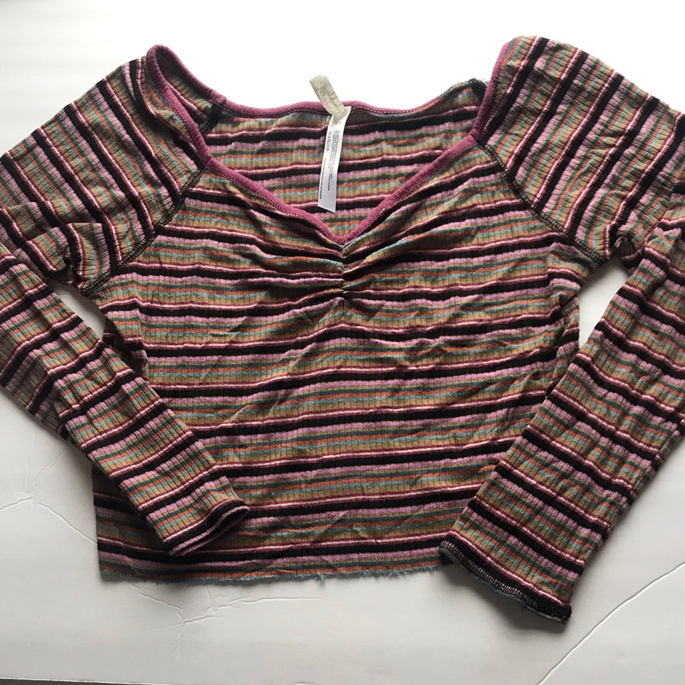 FREE PEOPLE STRIPPED TOP